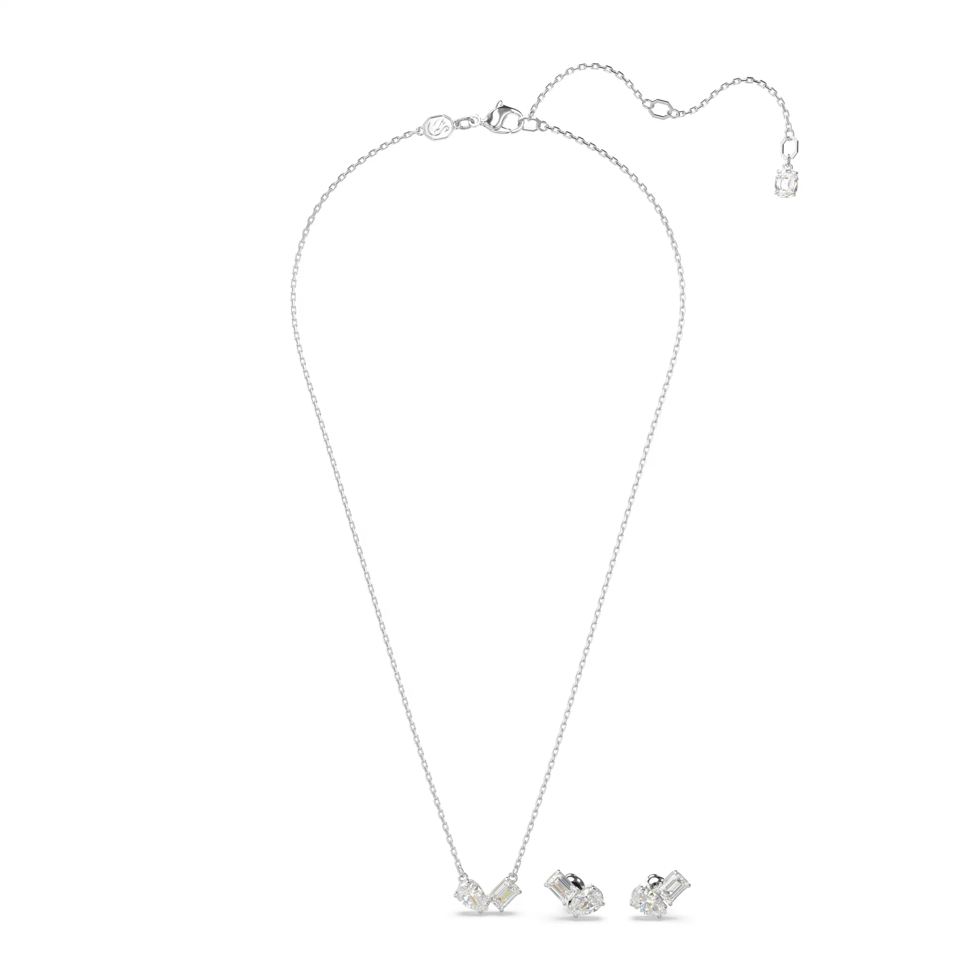 Swarovski Mesmera Set, Mixed Cut, Moi Et Toi, Beyaz, Rodyum Kaplama – 5665829