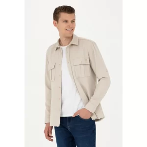 U.S. Polo Assn. Erkek Taş Desenli Gömlek