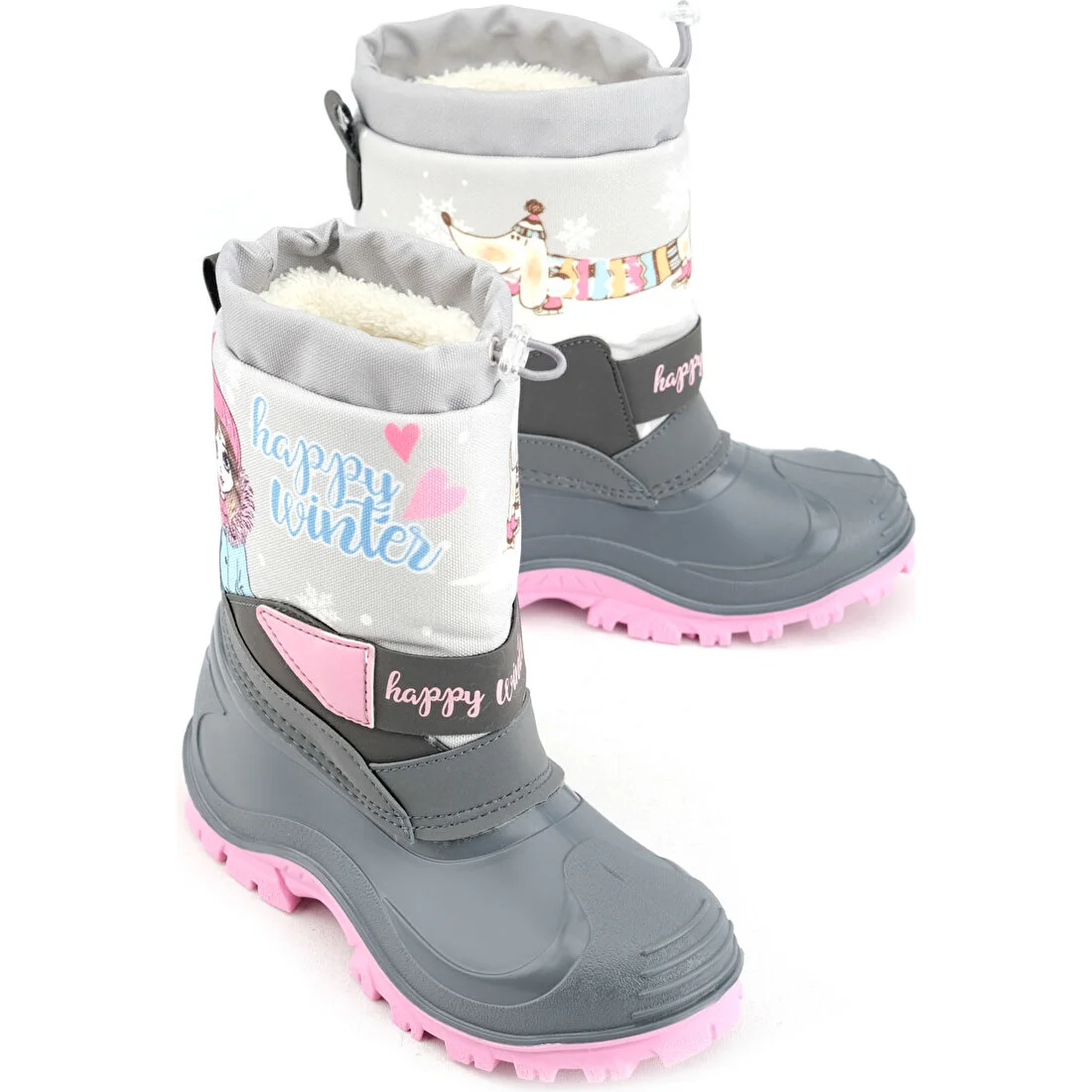 Gezer Kışlık Kız Çocuk Su Geçirmez Içi Peluşlu Kar Bot Çizme